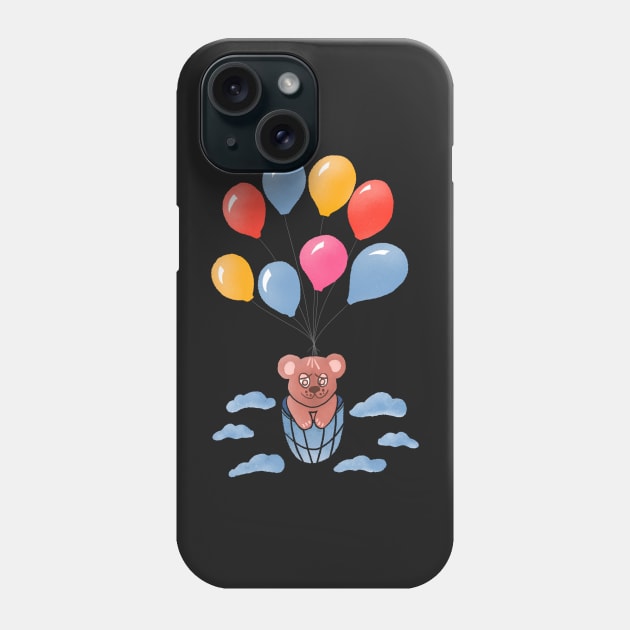 Teddy Bear and Balloons Phone Case by OneLook