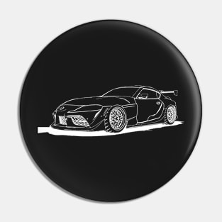 Supra JDM Wireframe Front Black Drawing Pin