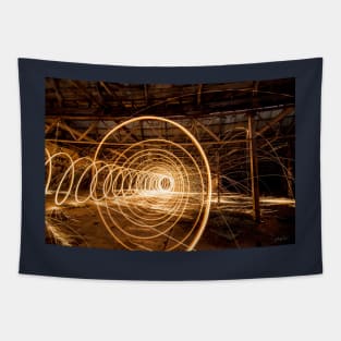 Steel Wool Spinning in an abandoned warehouse in Yarraville. Tapestry