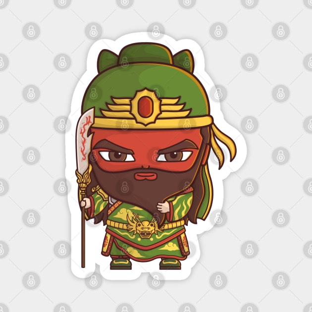 GUAN YU ROMANCE OF THREE KINGDOM CHIBI Magnet by PNKid