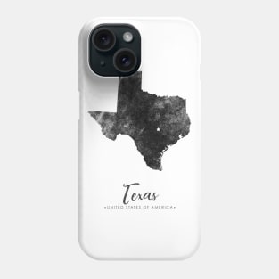 Texas state map Phone Case