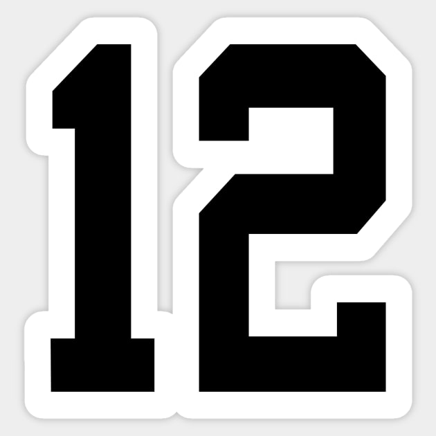 Number 12 (Vintage White) 12th Birthday' Sticker | Spreadshirt