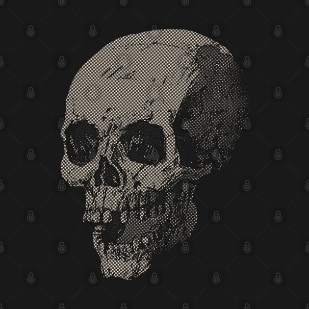 Halftone Skull by MarbitMonster