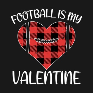 Boys Valentines Day Football Heart Player Gifts T-Shirt