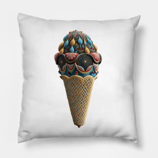 Cute Icecream Cone Knit Yarn Pillow