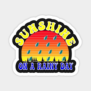 Retro sunshine Rainy Day Magnet