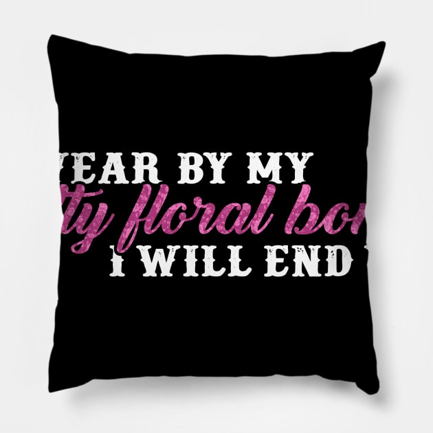I swear by my pretty floral bonnet Pillow by NinthStreetShirts