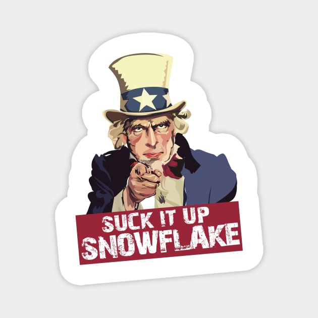 Suck It Up Snowflake Magnet by Conservatees