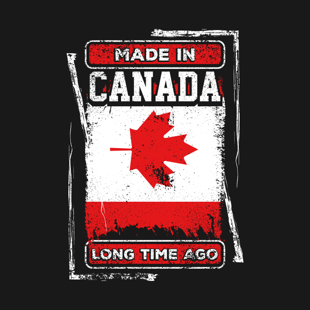 Canada Flag Patriot Born Distressed Novelty Gift by ChicagoBoho