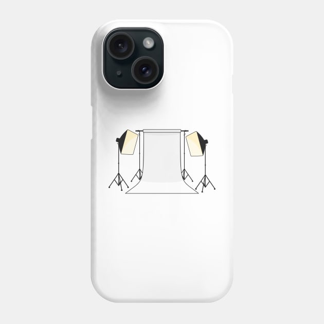 Photography Studio Lighting And Backdrop Phone Case by THP Creative