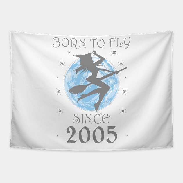 BORN TO FLY SINCE 1933 WITCHCRAFT T-SHIRT | WICCA BIRTHDAY WITCH GIFT Tapestry by Chameleon Living