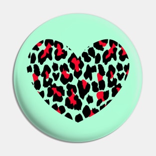 SPOTTED HEART GREEN Pin