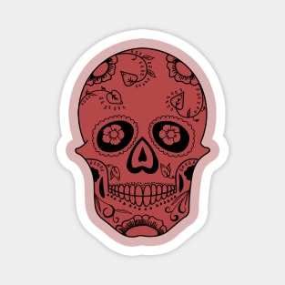 Floral Sugar Skull Magnet