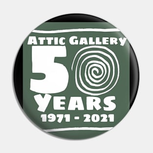 Attic 50 years logo green Pin