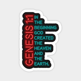 Genesis 1:1 Neon Magnet
