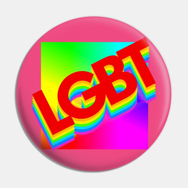 LGBT Rainbow Logo Pin by DankFutura