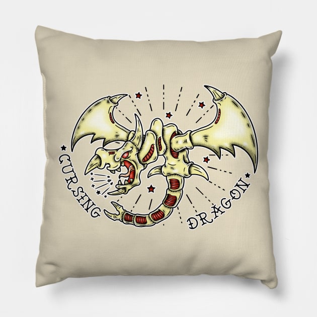 CURSING DRAGON Pillow by Firebrander