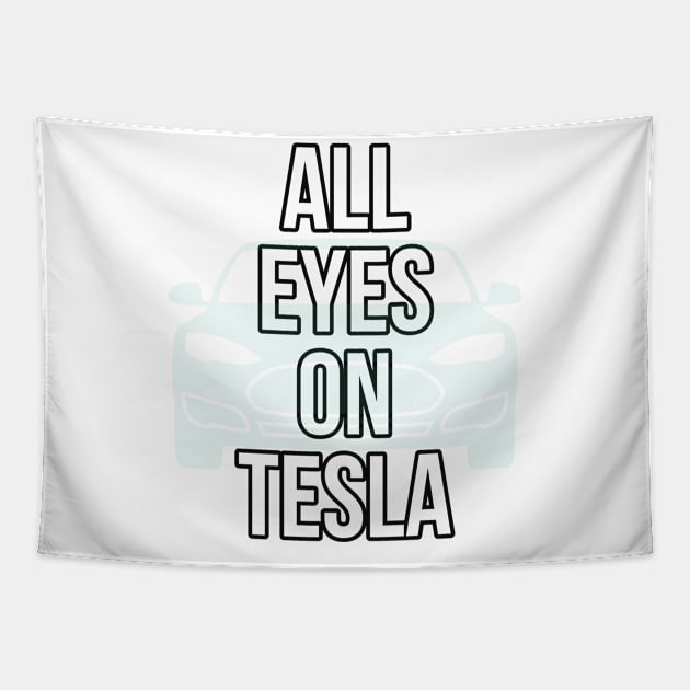 All eyes on Tesla Tapestry by Imaginate