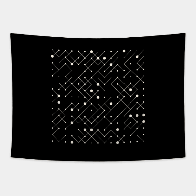Geometric Exploration V - Connecting Dots Tapestry by Koyaanisqatsian