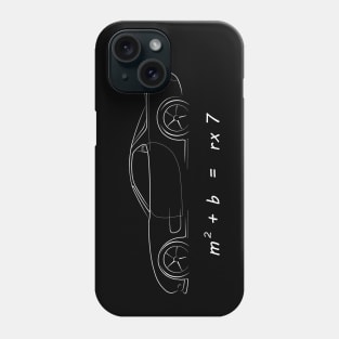 Mazda RX-7 FD - front stencil, white - equation Phone Case