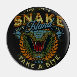 Snake Island cobra take a bite Pin