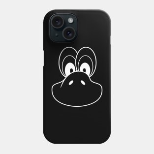 White Minimalist Funny Emoji Cartoon Face Phone Case