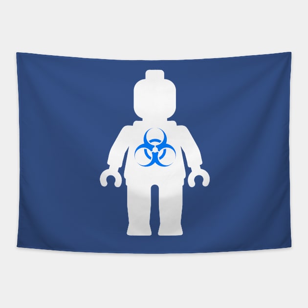 White Minifig with Radioactive Symbol Tapestry by ChilleeW