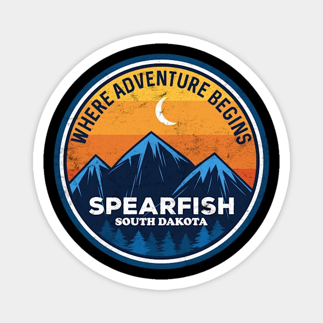 Spearfish South Dakota Where Adventure Begins Magnet by SouthDakotaGifts