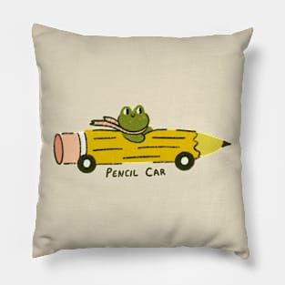 Frog in a Pencil Car Pillow