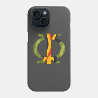 Wawa Aba Tree Seed Adinkra symbol in pan african colors Phone Case