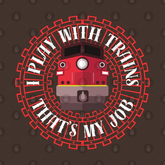 I Play With Trains Locomotive by Tea Time Shop