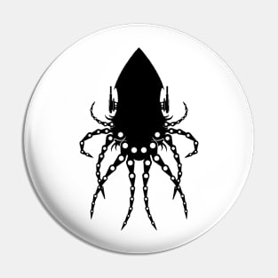 Robot Squid Silhouette Pin