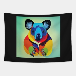 Colourful Koala Contemporary Art Tapestry