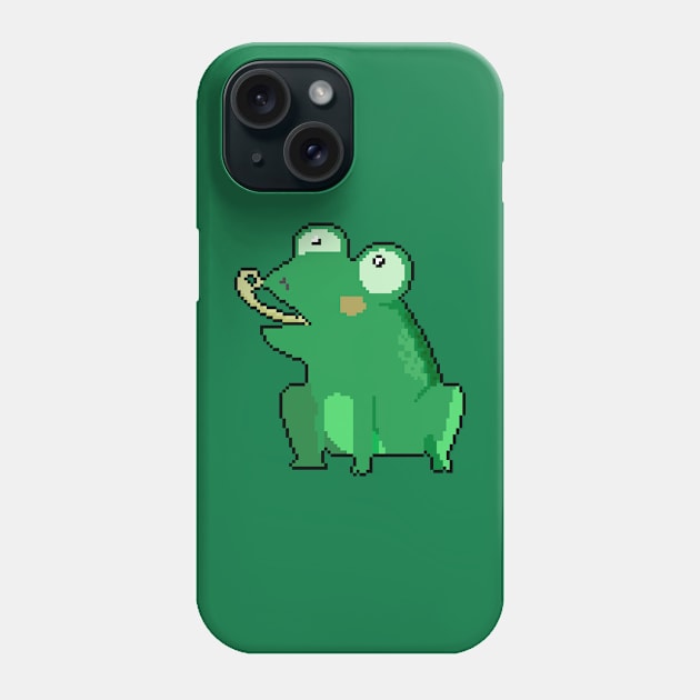 Leapin' Frogs: Pixel Art Frog Design for Fashionable Attire Phone Case by Pixel.id