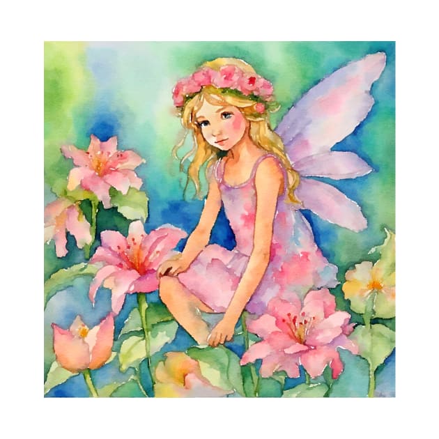 Little fairy, watercolor painting by SophieClimaArt