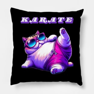 Karate cat Pillow