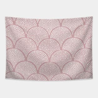 Japanese Fish Scales / Baby Pink Texture Tapestry