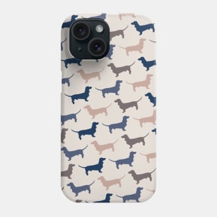 Elegant Wood Dachshund Pattern Phone Case