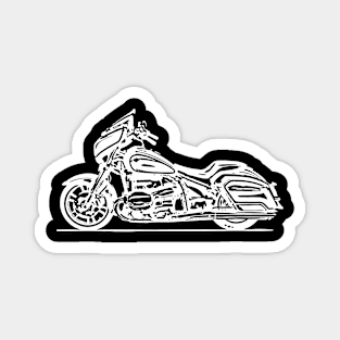 R18 Bike White Sketch Art Magnet