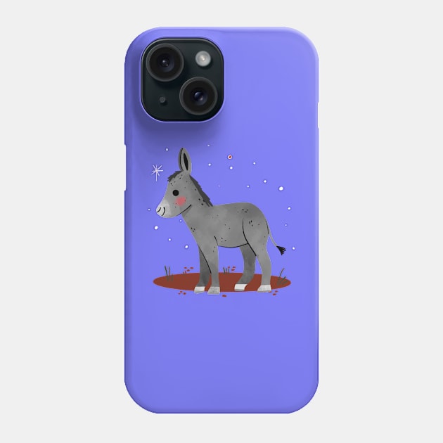 Donkey Painting Hand Drawn Phone Case by Mako Design 