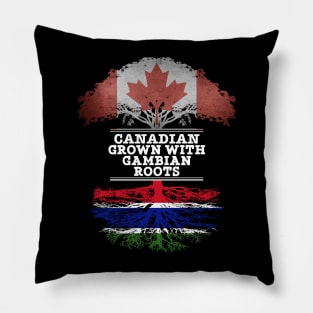 Canadian Grown With Gambian Roots - Gift for Gambian With Roots From Gambia Pillow