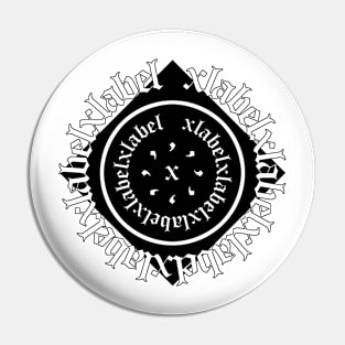 Circle text abstract rhombus Pin