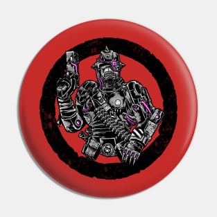 Post Apocalypse Robotic Police Officer Pin