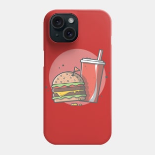 Burger and Soda cola Phone Case