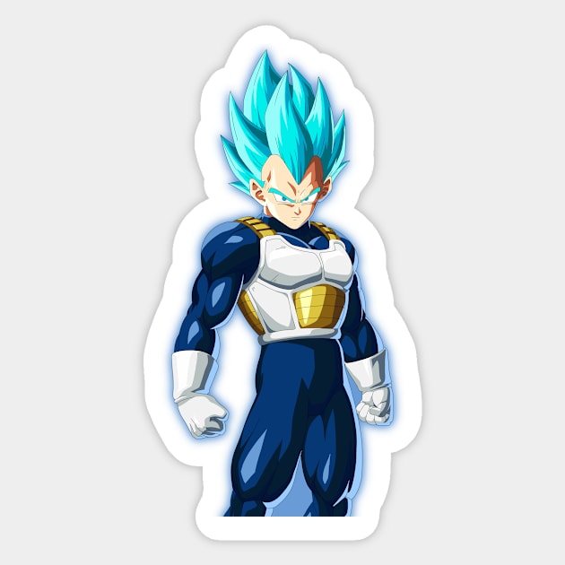 Dragon Ball Sticker Super Sayajin Blue Vegeta Hero Anime Decal