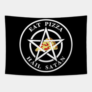 Eat Pizza Hail Satan Tapestry