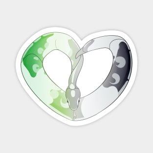 Ball Python Heart (Aro Pride Design) Magnet