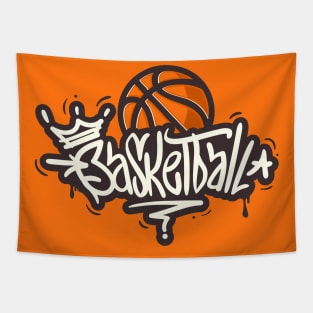 Basketball Graffiti Art Tapestry