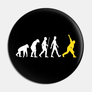 Cricket Evolution Bowler Batsman Player Fans Pin