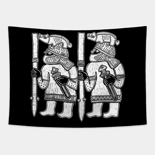 Norse Boar Warriors from the Torslunda Plates Tapestry by LaForma